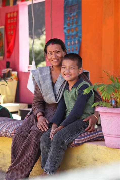 nepal mother and son.